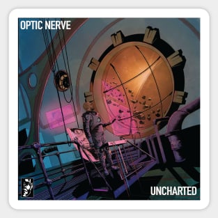 Optic Nerve Uncharted Lp T-Shirt Artwork By Kyle Irvine Sticker